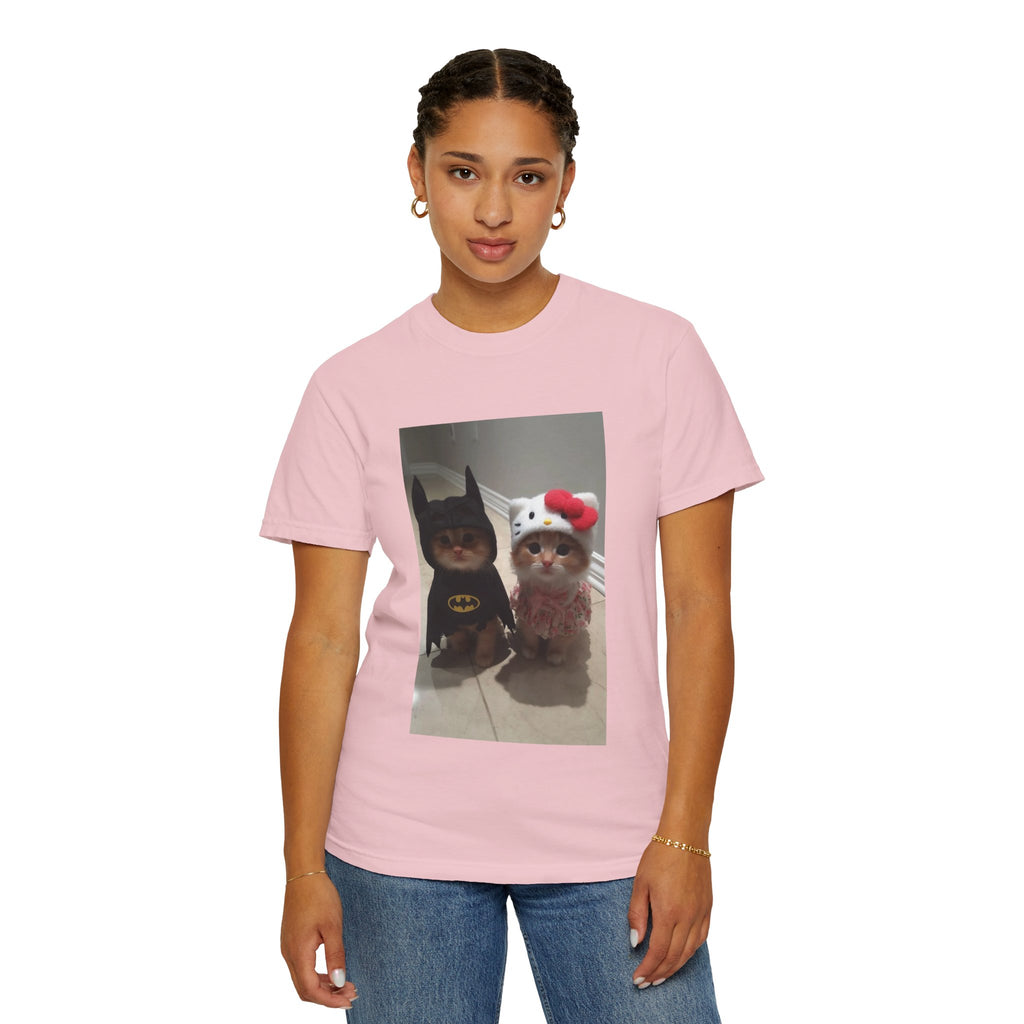 Batman Cat and Hello Kitty Cat T-shirt