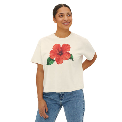 Hot Hibiscus Women's Boxy Tee