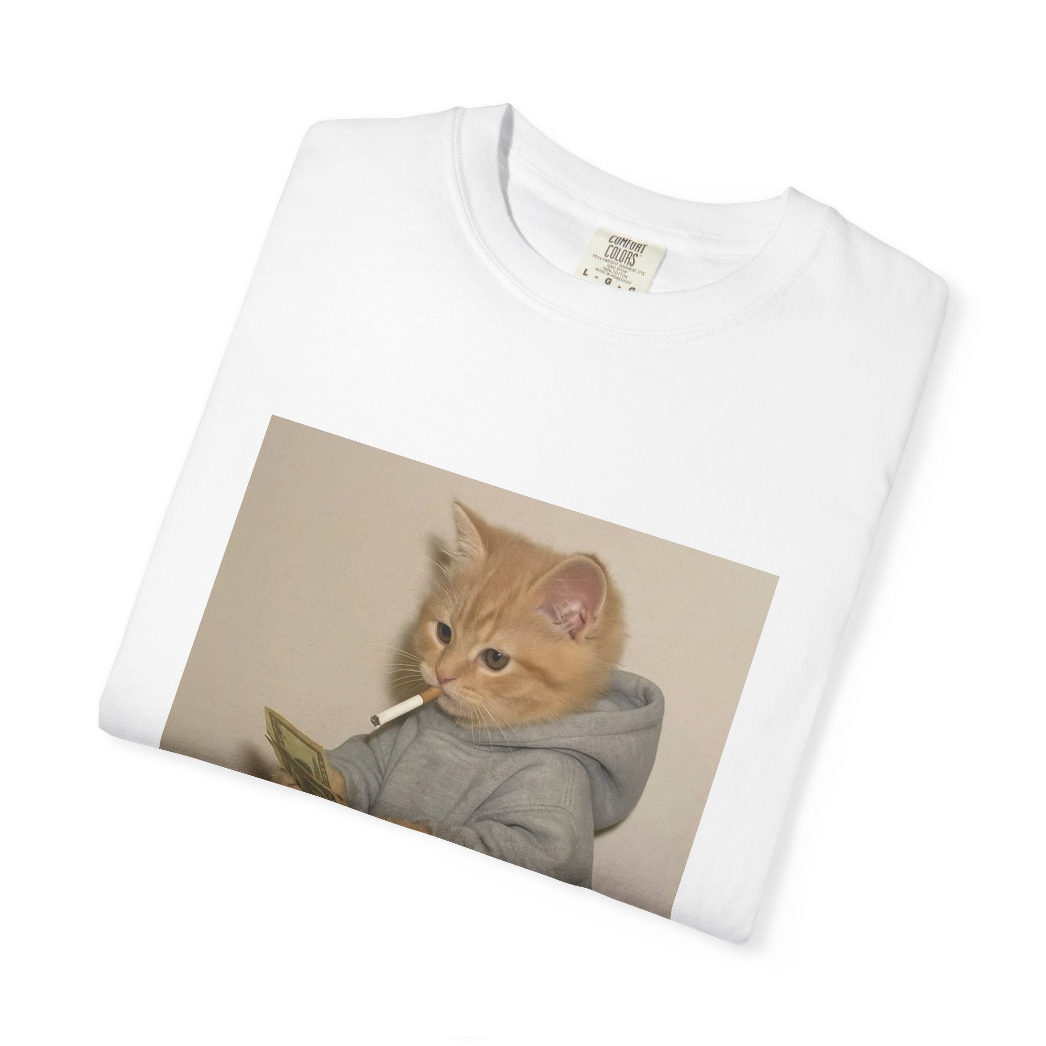 Cat Holding Money Tee